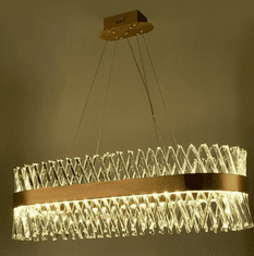 Greatstore Zlati 100 cm lestenec s kristali iz kolekcije MONTE CARLO Crystal Gold 11532