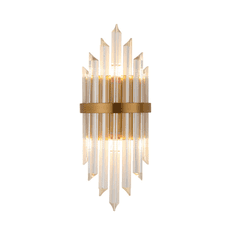 MONAKO lepa zlata stenska svetilka s kristali V22451