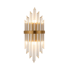 Greatstore MONAKO lepa zlata stenska svetilka s kristali V22451