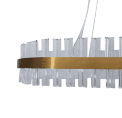 Greatstore MONAKO čudovit zlati LED lestenec s kristali 100 cm ovalni 11520