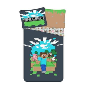 Jerry Fabrics Vključeno platno Minecraft Adventure Cotton, 140/200, 70/90 cm