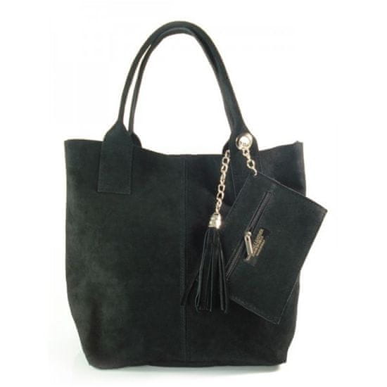 Vera Pelle Torbice torbice za vsak dan črna Zamsz XL A4 Shopper Bag