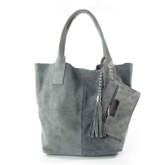 Vera Pelle Torbice torbice za vsak dan siva Zamsz XL A4 Shopper Bag