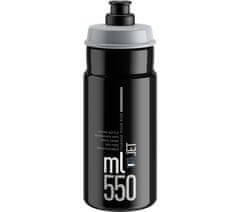Elite Steklenica Jet Black s sivim logotipom, 550 ml