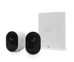 Arlo Ultra 2 zunanja varnostna kamera, 2 kosa, z bazno postajo, bela (VMS5240-200EUS)