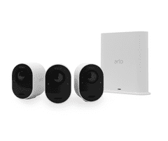 Arlo Ultra 2 zunanja varnostna kamera, 3 kosi, z bazno postajo, bela (VMS5340-200EUS)