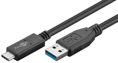 Goobay podatkovni polnilni kabel, USB (Tip-A) / USB-C, 0,5m, črn (41073)