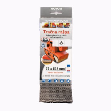 ROTO KRUNA Tračna Rašpla za tračni brusilnik 75x533mm