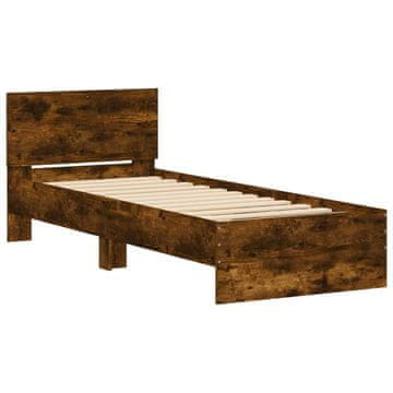 Vidaxl Posteljni okvir brez vzmetnice z vzmetnice dim. hrast 90x190 cm