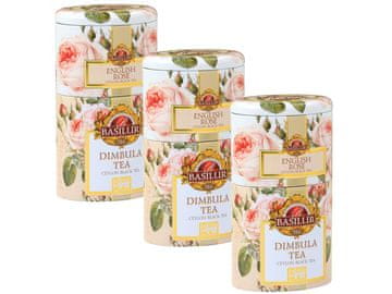 Basilur BASILUR English Rose & Dimbula 2 in 1 - črni lističi čaj v okrasni škatli, 100g