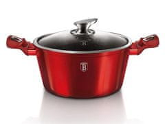Berlingerhaus lonec z marmornato površino in pokrovom 24 cm Burgundy Metallic Line BH-1257