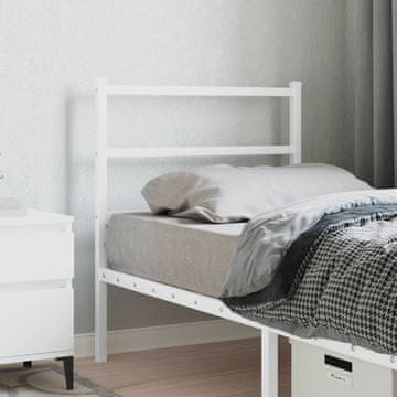 Vidaxl vidaXL Kovinsko vzglavje postelje belo 75 cm