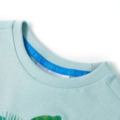 Greatstore Otroška majica s kratkimi rokavi svetlo turkizna 116