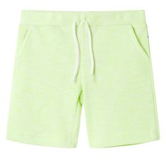 Greatstore Otroške kratke hlače z vrvico neonsko rumene 92