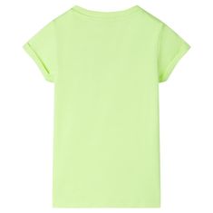 Vidaxl Otroška majica neon rumena 140