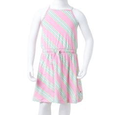 Vidaxl Otroška obleka brez rokavov z vrvico svetlo roza 92