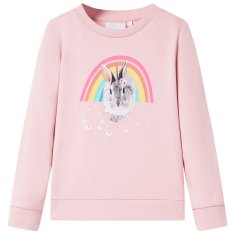 Greatstore Otroški pulover svetlo roza 128