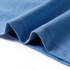 Greatstore Otroška majica s kratkimi rokavi srednje modra 104