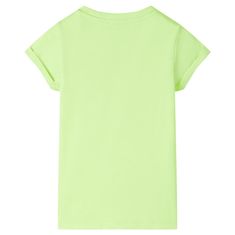 Vidaxl Otroška majica s kratkimi rokavi neon rumena 92