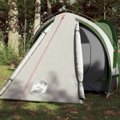 Vidaxl Šotor za kampiranje za 2 osebi zelen 320x140x120 cm 185T taft