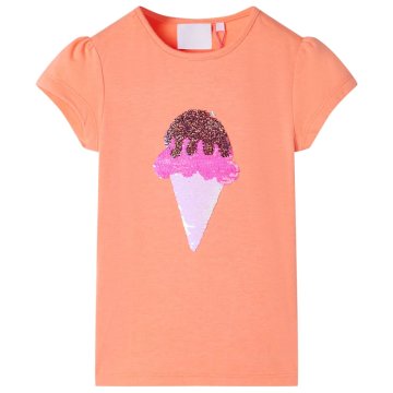 Vidaxl Otroška majica neon oranžna 104