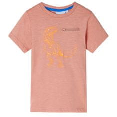 shumee Otroška majica z kratkimi rokavi svetlo oranžna 128