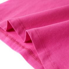 Greatstore Otroška majica s kratkimi rokavi temno roza 140