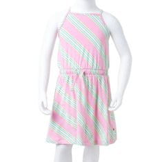 Greatstore Otroška obleka brez rokavov z vrvico svetlo roza 140