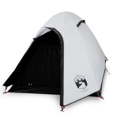 Vidaxl Šotor za kampiranje za 2 osebi bel 254x135x112 cm 185T taft