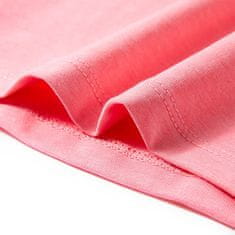 Vidaxl Otroška majica s kratkimi rokavi neon roza 104