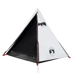 Vidaxl Šotor za kampiranje za 2 osebi bel 267x154x117 cm 185T taft