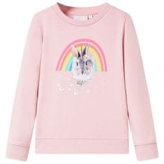 Vidaxl Otroški pulover svetlo roza 92
