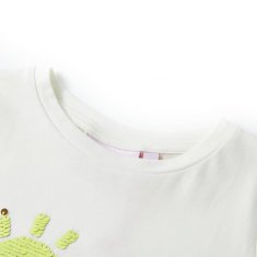 Greatstore Otroška majica s kratkimi rokavi ecru 92