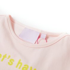Greatstore Otroška majica s kratkimi rokavi nežno roza 92