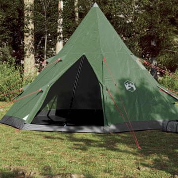 Vidaxl vidaXL Šotor, Tipi, za 4 osebe, zelen, vodoodporen