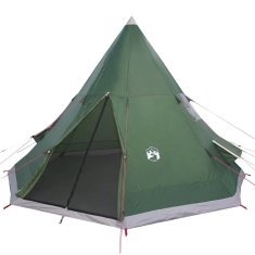 Vidaxl vidaXL Šotor, Tipi, za 4 osebe, zelen, vodoodporen