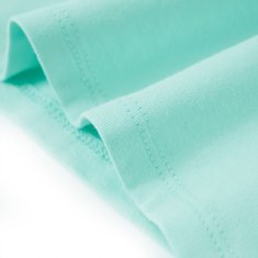 Vidaxl Otroška majica s kratkimi rokavi svetlo turkizna 104