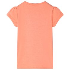 Vidaxl Otroška majica s kratkimi rokavi neon oranžna 92