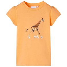 Greatstore Otroška majica s kratkimi rokavi živo oranžna 140