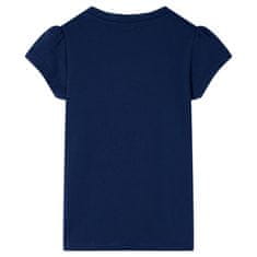 Greatstore Otroška majica s kratkimi rokavi mornarsko modra 92