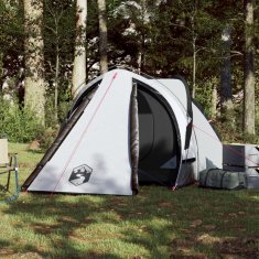 Vidaxl Šotor za kampiranje za 2 osebi bel 320x140x120 cm 185T taft
