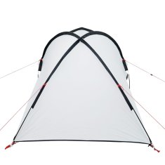 Vidaxl Šotor za kampiranje za 2 osebi bel 320x140x120 cm 185T taft