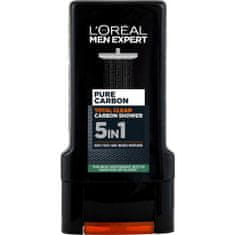Loreal Paris Men Expert Pure Carbon 5in1 gel za prhanje za telo, lase, obraz in brado 300 ml za moške