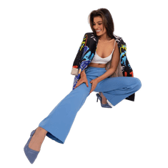 RUE PARIS Ženske hlače z ravnimi nogami NOCA modre barve WN-SP-8247.65_405853 L