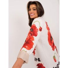 ITALY MODA Ženski suknjič s cvetličnim potiskom MARA krem barve DHJ-MA-18525-2.36_405867 Univerzalni