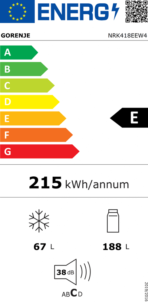 Gorenje NRK418EEW4 kombinirani hladilnik