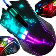 Dexxer Optična USB igralna miška 3200DPI LED RGB