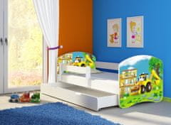 Adbor Otroška postelja Acma II + ograja + predal + vzmetnica 180x80cm