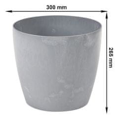 botle Lonec za rože Lonec za rože Betonski videz Siva okrogla 30cm V 26,5cm Površina Mat plastika Moderni glamur
