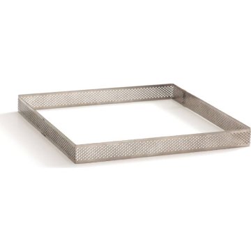 Decora Kvadratni kalup za tartlete iz nerjavečega jekla 7x7x3,5cm Microforata perforiran -